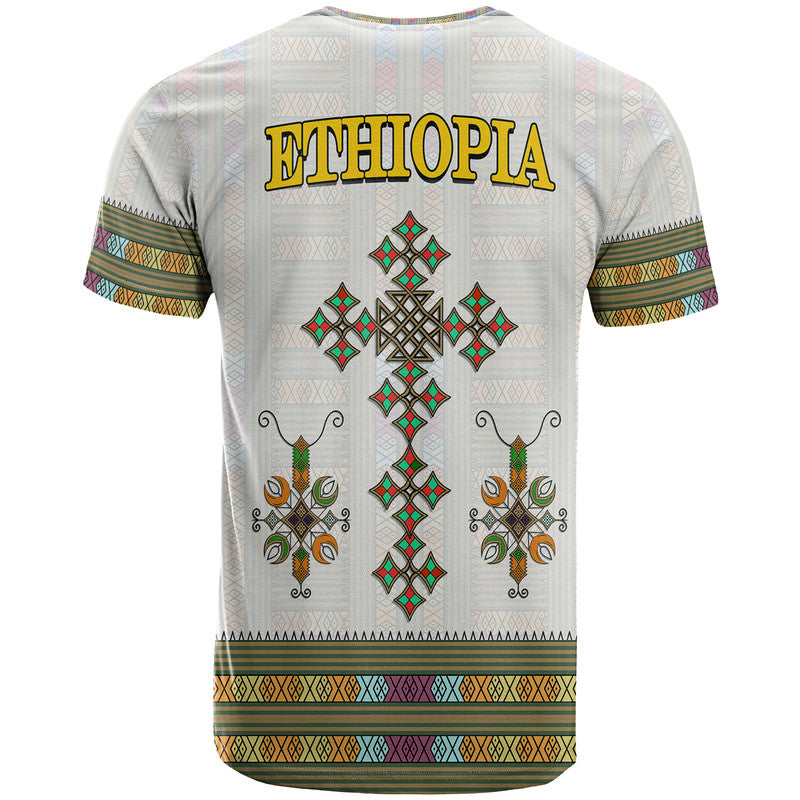 Ethiopia T-Shirt Ethiopian Tibeb Pattern Style Graphic Tee