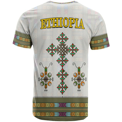 Ethiopia T-Shirt Ethiopian Tibeb Pattern Style Graphic Tee
