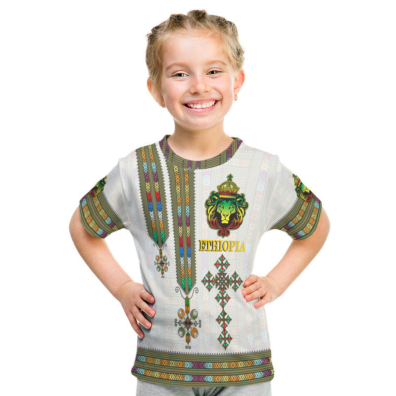 Ethiopia T-Shirt Ethiopian Lion Of Judah Tibeb Style Graphic Tee