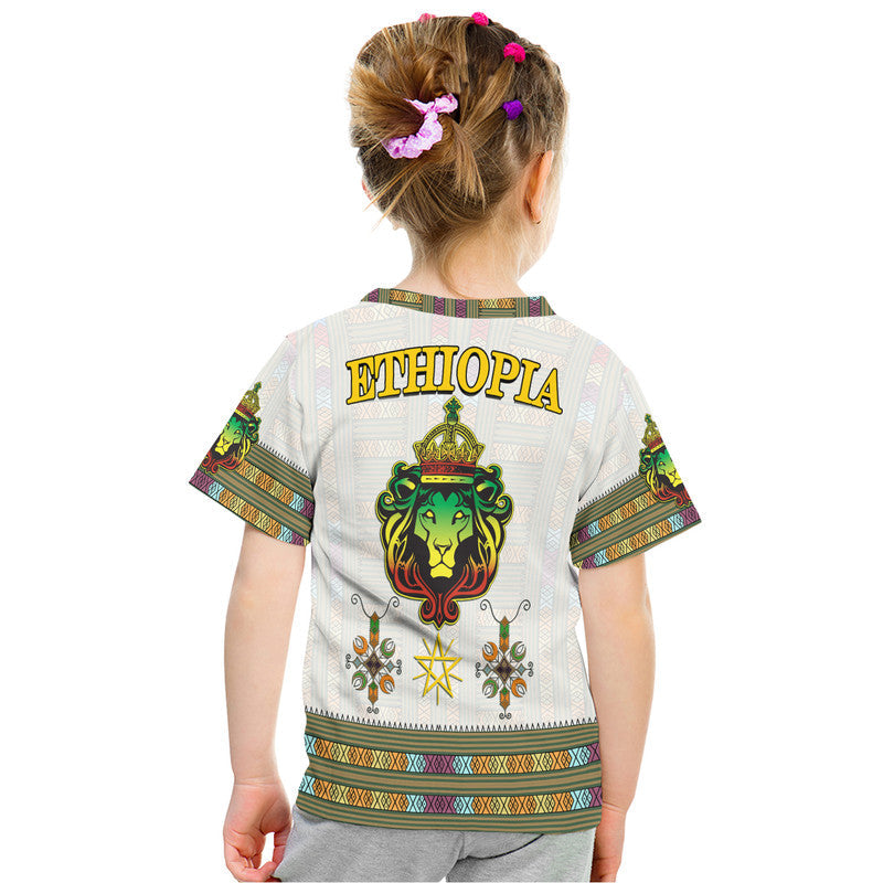 Ethiopia T-Shirt Ethiopian Lion Of Judah Tibeb Style Graphic Tee