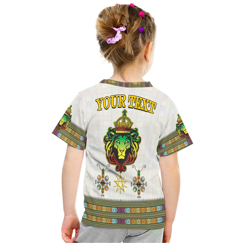 Custom Ethiopia T-Shirt Ethiopian Lion Of Judah Tibeb Style Graphic Tee