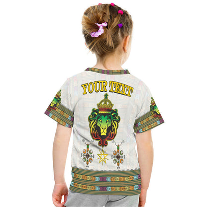 Custom Ethiopia T-Shirt Ethiopian Lion Of Judah Tibeb Style Graphic Tee