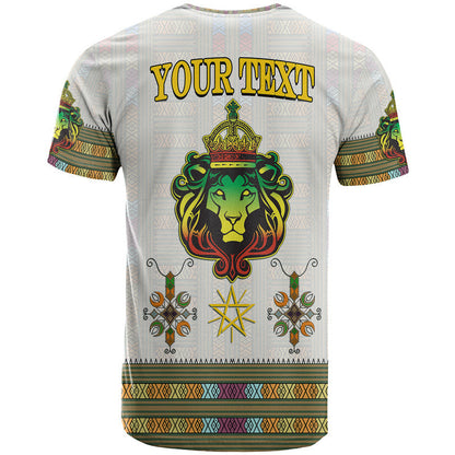 Custom Ethiopia T-Shirt Ethiopian Lion Of Judah Tibeb Style Graphic Tee