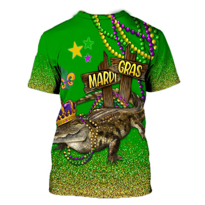 T-Shirt Mardi Gras Throw Me Something Mister Green Graphic Tee