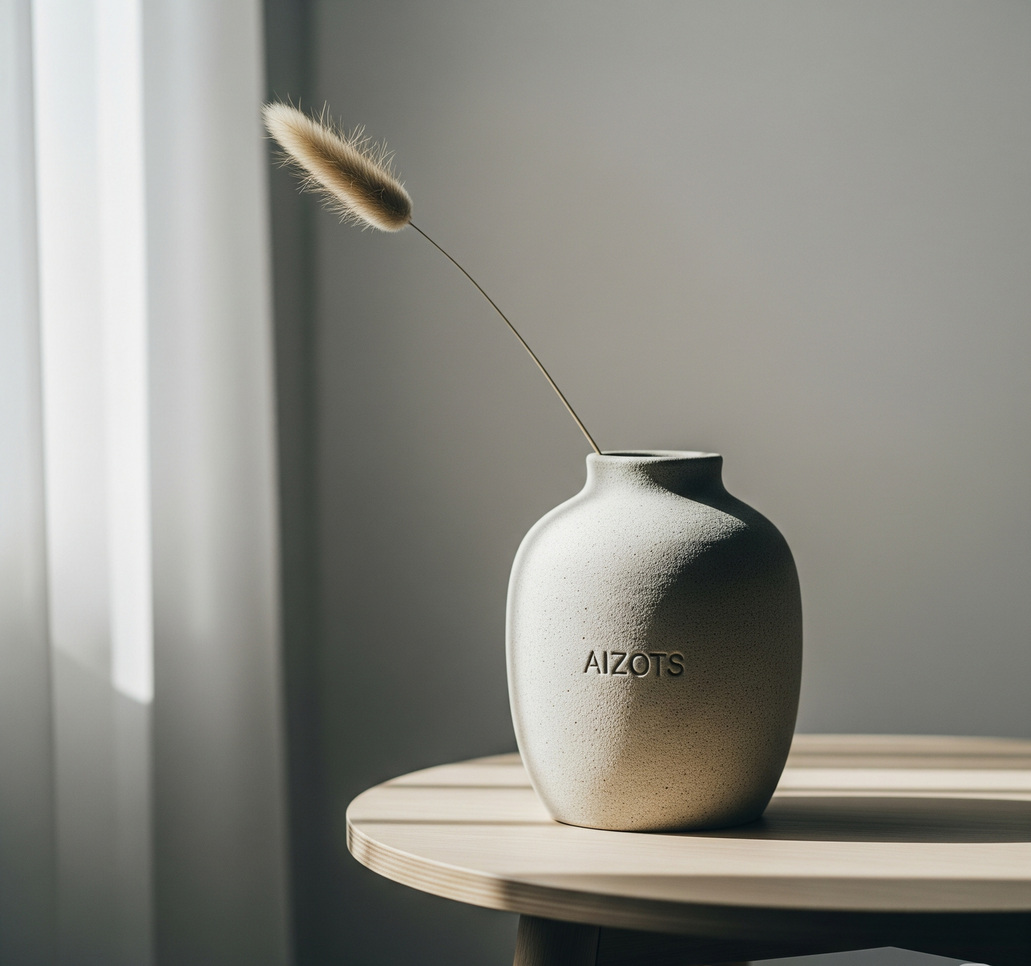 Aizots Vintage Stoneware Vase – Handmade Ceramic Bud Vase for Rustic Table Decor
