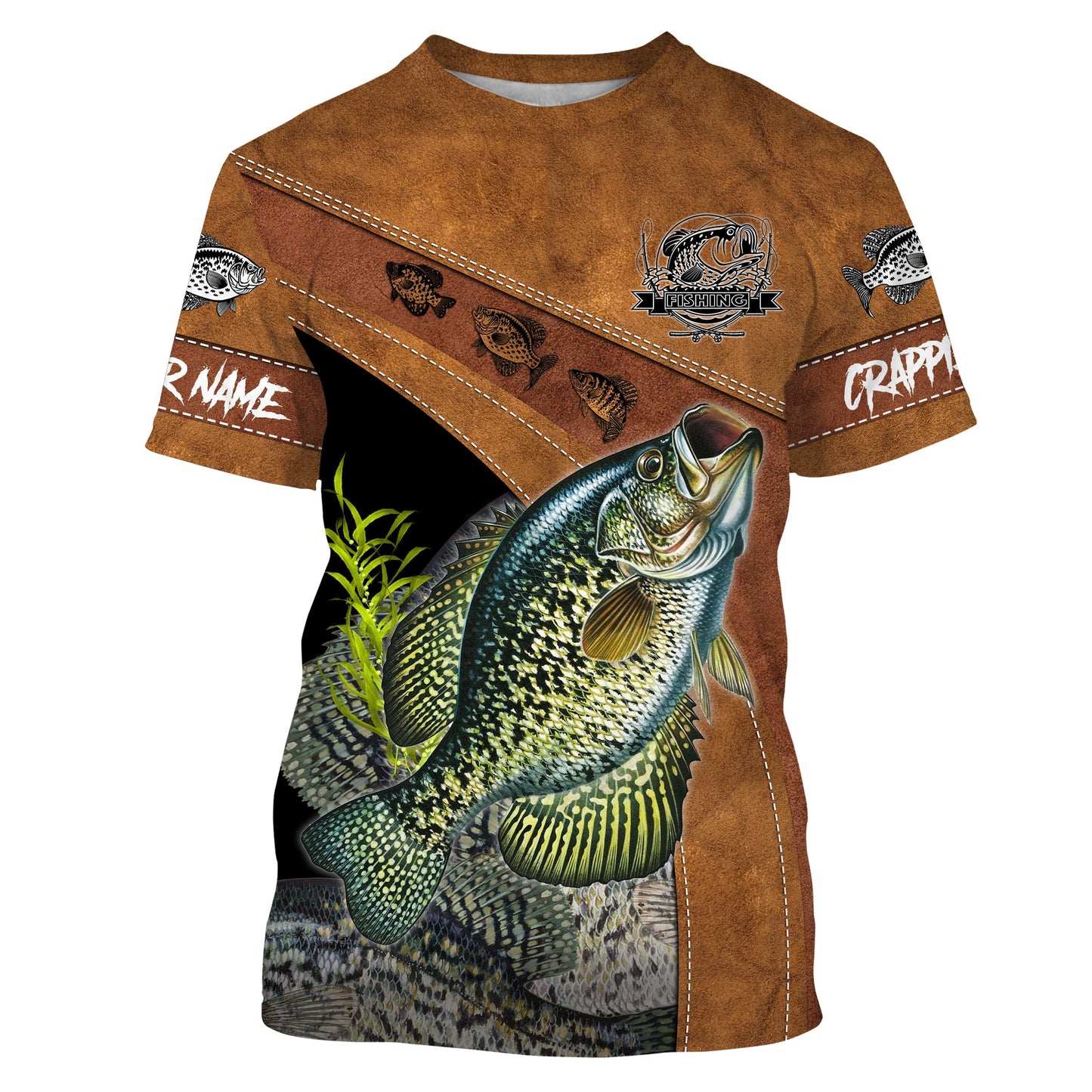 Crappie Fishing Customized Name Fishing Shirts, Performance Shirts Graphic Tee