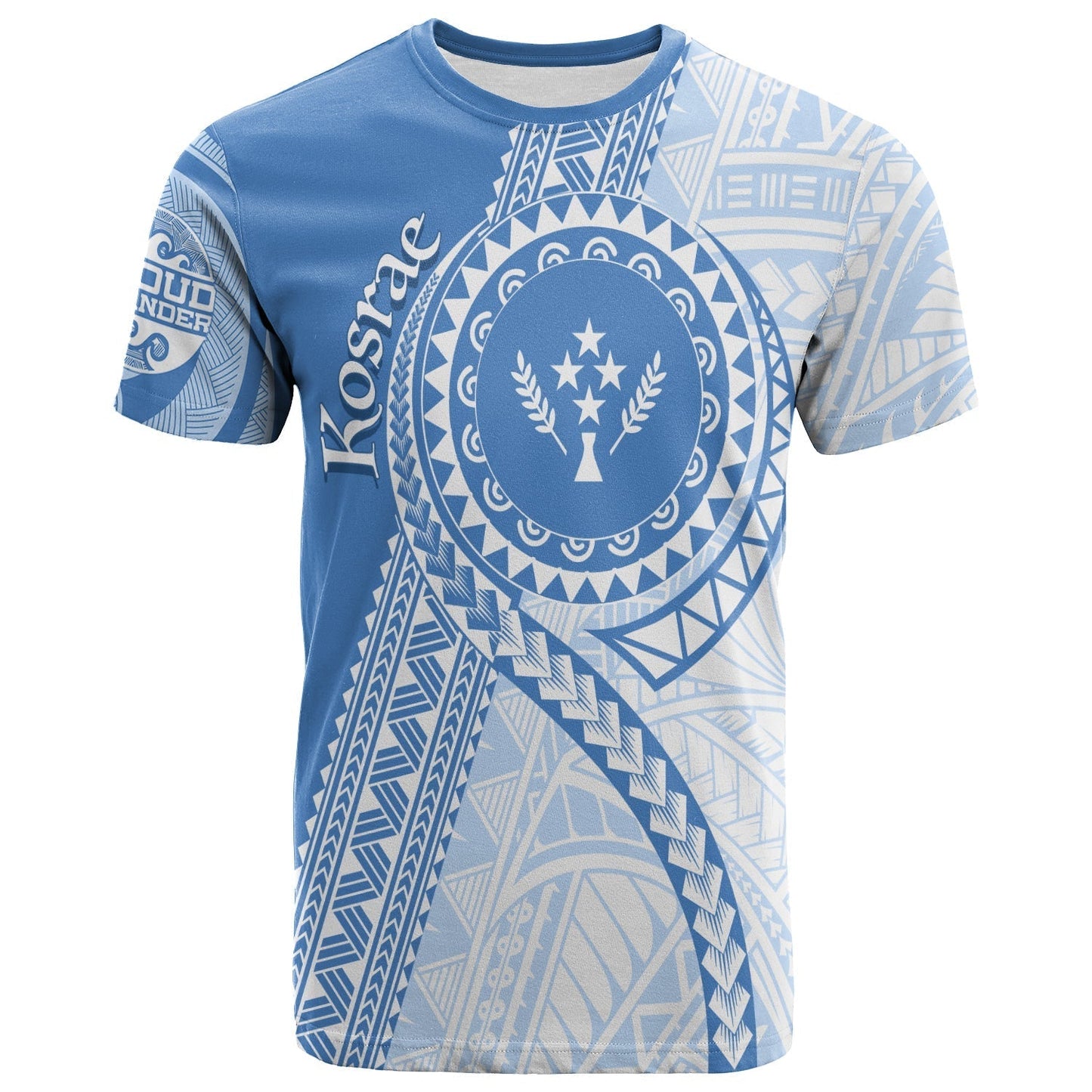 Custom FSM Kosrae Micronesian Pattern T-Shirt Proud Islander Graphic Tee