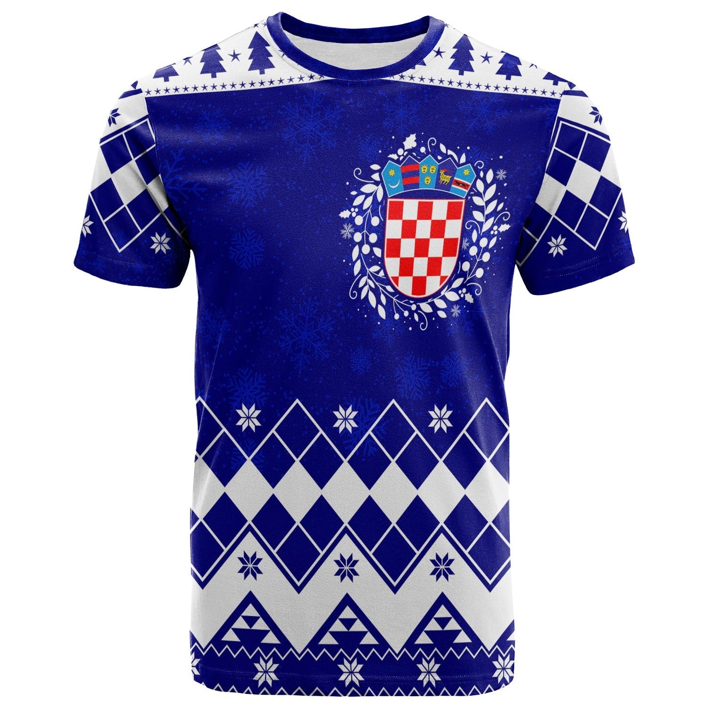 Adorable Croatia Marten With Advent Wreath Christmas T-Shirt Graphic Tee