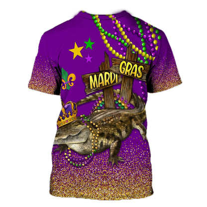 T-Shirt Mardi Gras Throw Me Something Mister Purple Graphic Tee