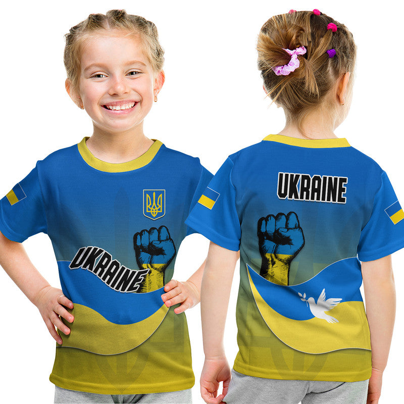 Ukraine T-Shirt National Flag Style Graphic Tee