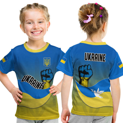 Ukraine T-Shirt National Flag Style Graphic Tee