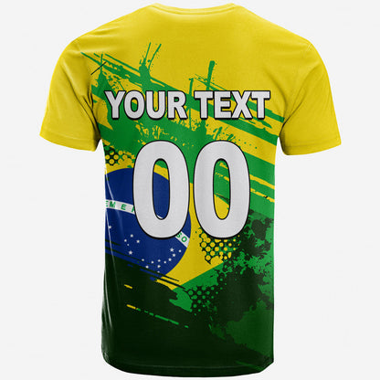 Custom Brazil World Cup Soccer T-Shirt Graphic Tee