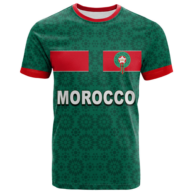 Custom Morocco Soccer T-Shirt World Cup Champions Green Style Graphic Tee