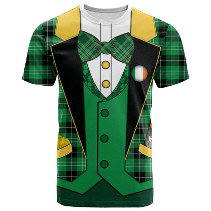 St Patrick's Day T-Shirt Irish Suit Style Graphic Tee
