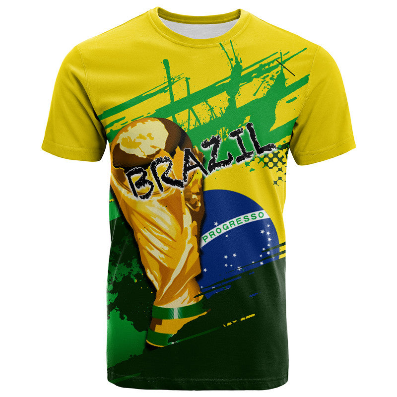 Custom Brazil World Cup Soccer T-Shirt Graphic Tee
