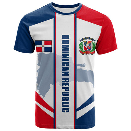 Custom Dominican Republic T-Shirt Simple Vibe Graphic Tee
