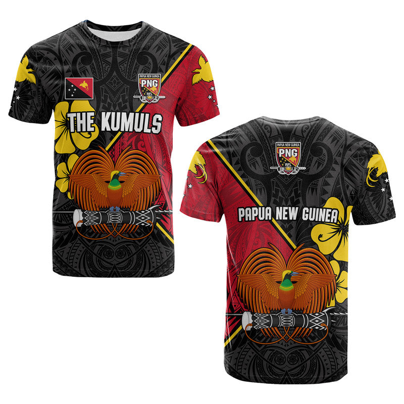 The Kumuls PNG T-Shirt Papua New Guinea Polynesian Dynamic Style Black Graphic Tee