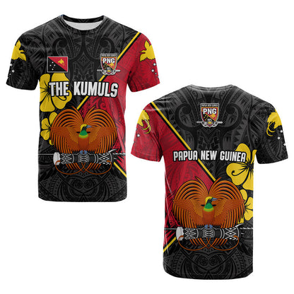 The Kumuls PNG T-Shirt Papua New Guinea Polynesian Dynamic Style Black Graphic Tee