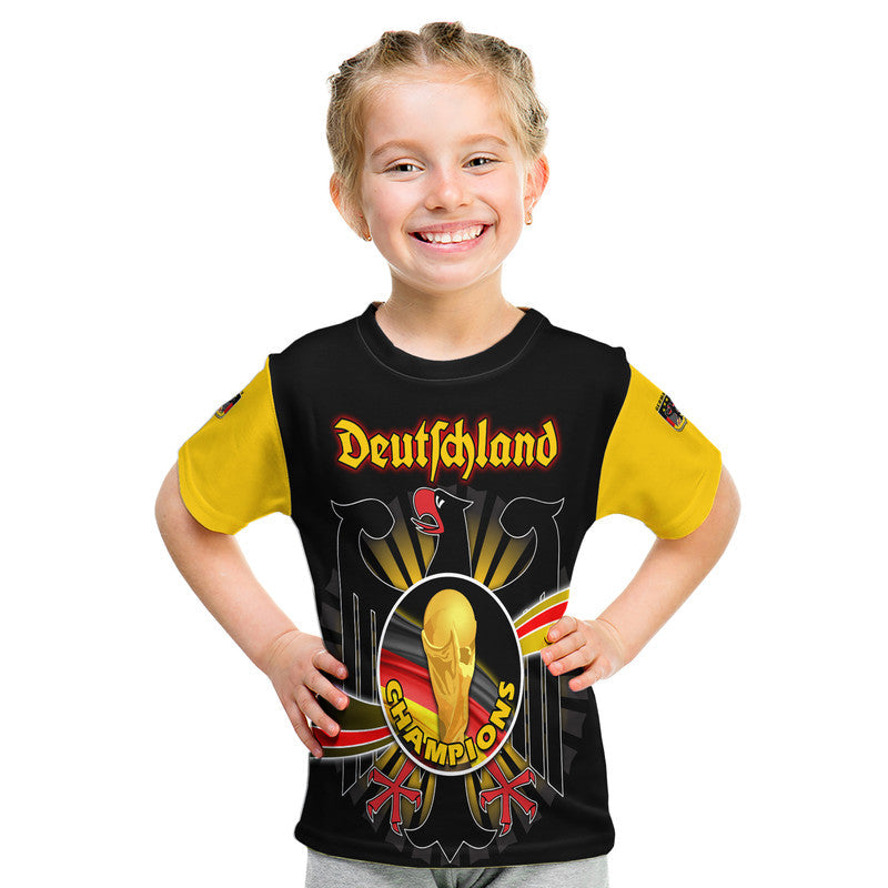 Germany Football Black Eagle Jersey Deutschland Champion T-Shirt Graphic Tee