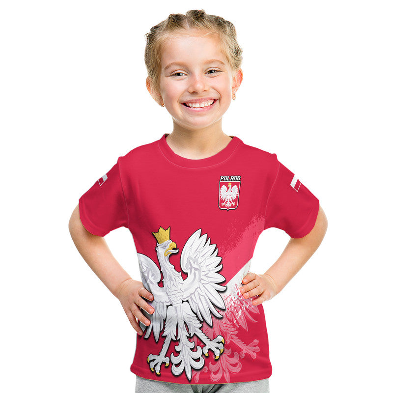 Poland Football T-Shirt Coat of Arms No2 Graphic Tee