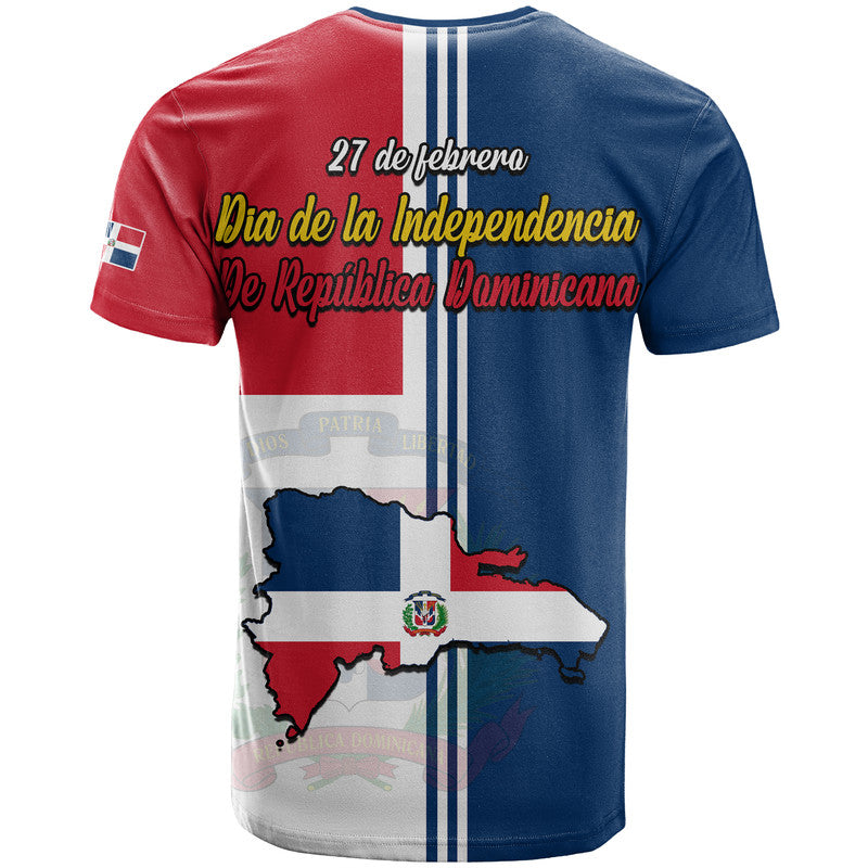 Dominican Republic Dia de la Independencia T-Shirt Coat Of Arms And Flag Map Graphic Tee