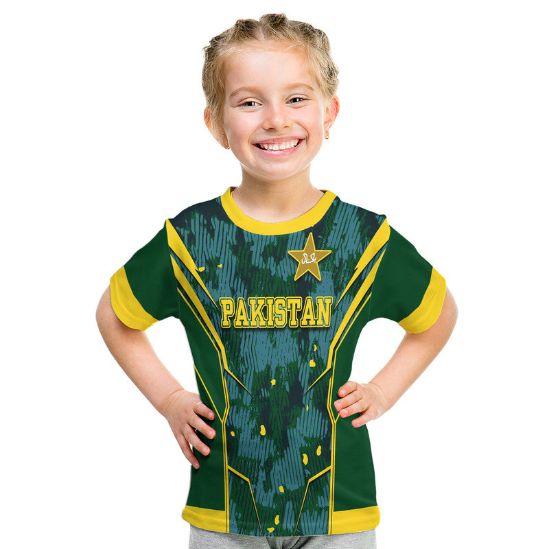 Custom Pakistan Men in Green Cricket Team T-Shirt Green Shirts Sport Style Graphic Tee