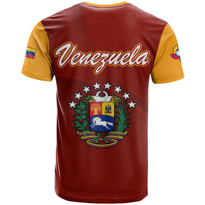 Venezuela Baseball T-Shirt Venezuela Coat Of Arms Graphic Tee