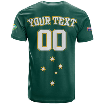 Custom Baseball Australia Green T-Shirt Graphic Tee