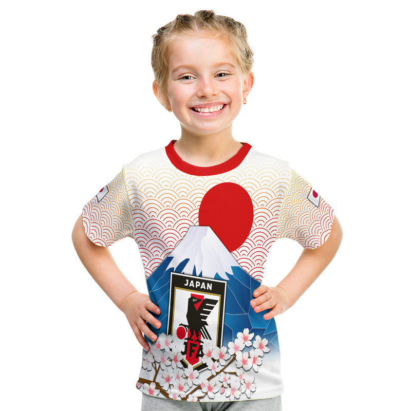 Japan Football Mount Fuji Sakura Sunset T-Shirt Graphic Tee