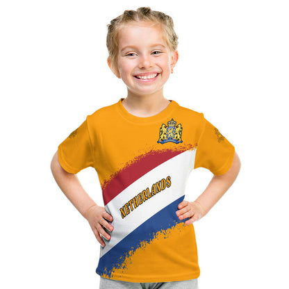 Netherlands Football Flag Style T-Shirt Graphic Tee