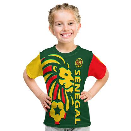 Custom Senegal Football Lion of Teranga T-Shirt Graphic Tee