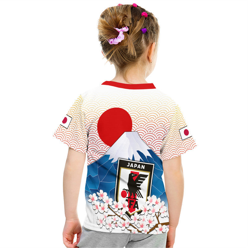 Japan Football Mount Fuji Sakura Sunset T-Shirt Graphic Tee