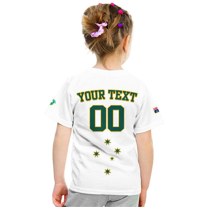 Custom Baseball Australia Home Kit T-Shirt Graphic Tee