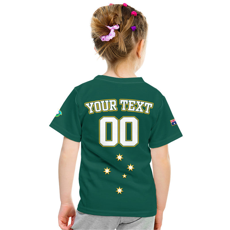 Custom Baseball Australia Green T-Shirt Graphic Tee