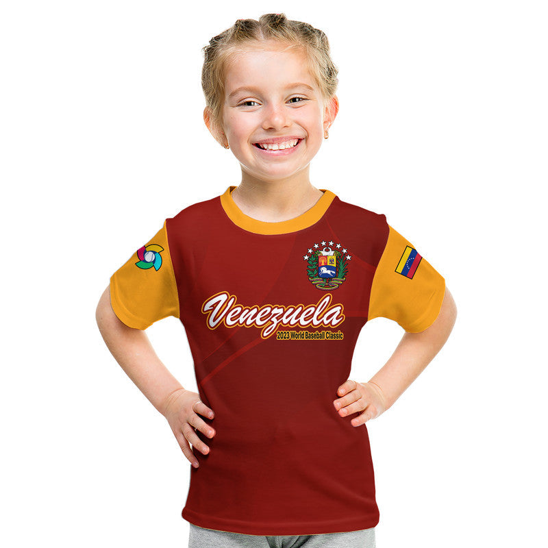 Custom Venezuela Baseball T-Shirt Venezuela Coat Of Arms Graphic Tee