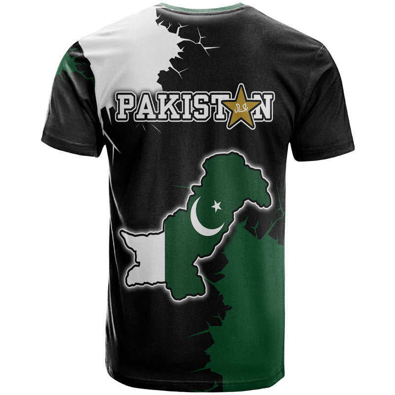 Pakistan Men in Green Cricket Team T-Shirt Pakistan Player Flag Style Graphic Tee