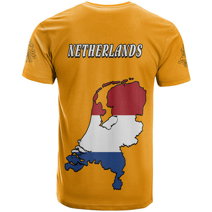 Netherlands Football Flag Style T-Shirt Graphic Tee