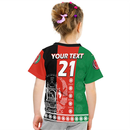 Custom Afghanistan Mens Cricket Team Afghan Traditional Pattern T-Shirt Graphic Tee