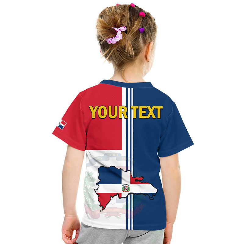 Custom Dominican Republic T-Shirt Coat Of Arms And Flag Map Graphic Tee