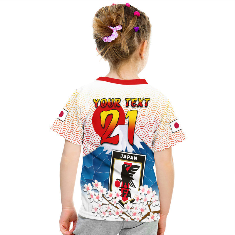 Custom Japan Football Mount Fuji Sakura Sunset T-Shirt Graphic Tee