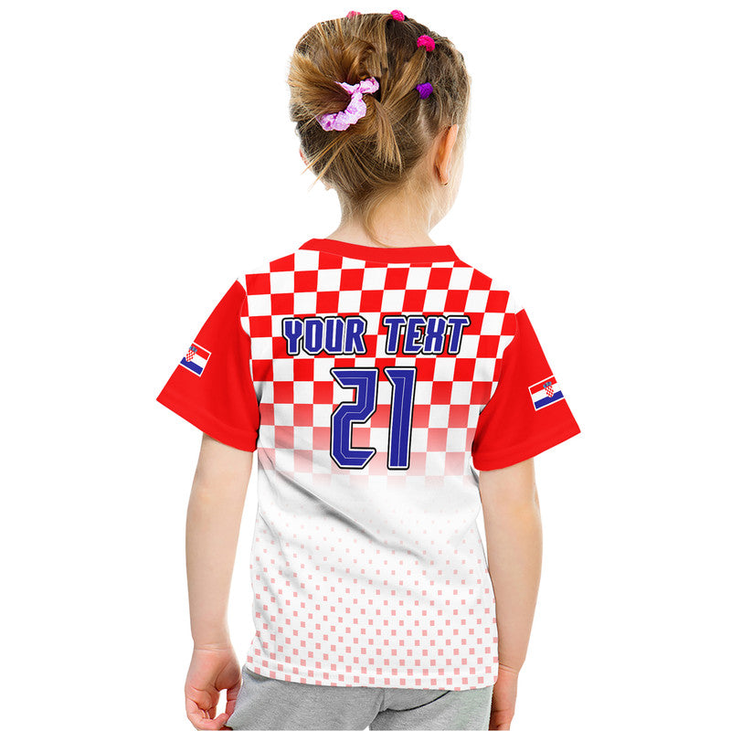 Custom Croatia Hrvatska Football Vibe T-Shirt Graphic Tee