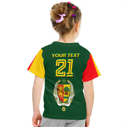 Custom Senegal Football Lion of Teranga T-Shirt Graphic Tee