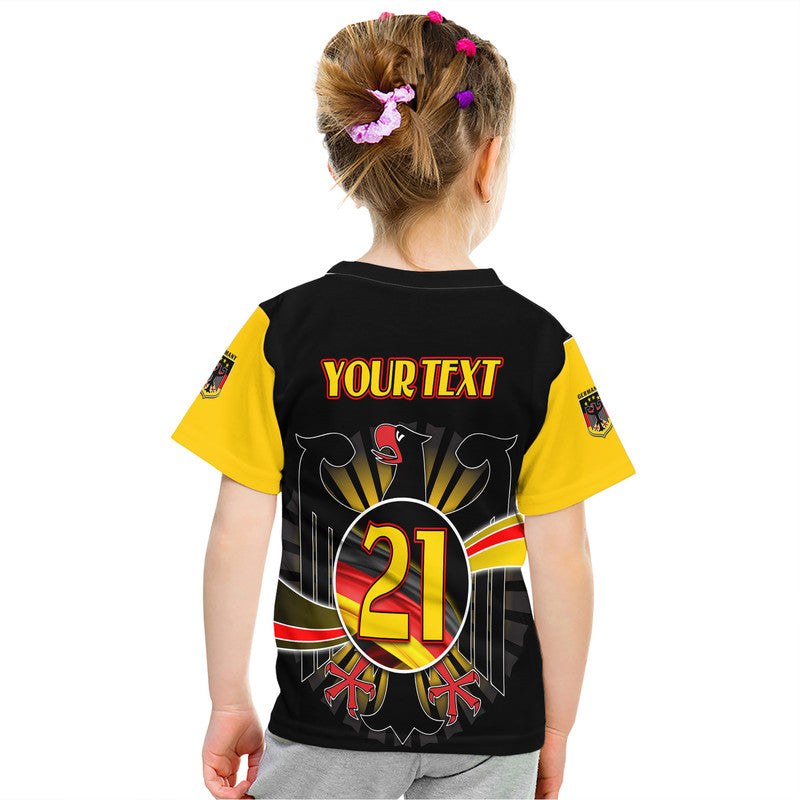 Custom Germany Football Black Eagle Jersey Deutschland Champion T-Shirt Graphic Tee