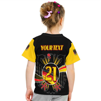Custom Germany Football Black Eagle Jersey Deutschland Champion T-Shirt Graphic Tee