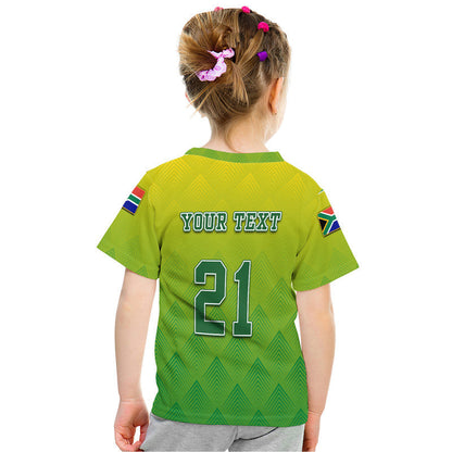 Custom South Africa National Cricket Team T-Shirt Proteas Sports Yellow Style Graphic Tee