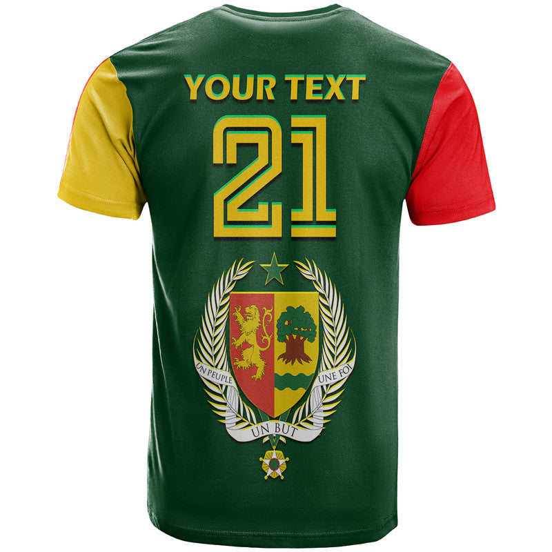 Custom Senegal Football Lion of Teranga T-Shirt Graphic Tee