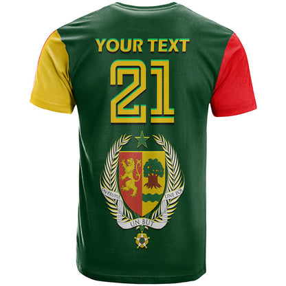 Custom Senegal Football Lion of Teranga T-Shirt Graphic Tee