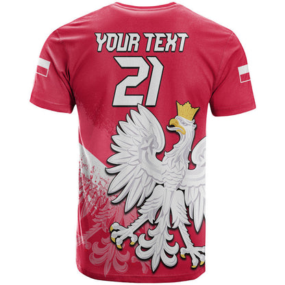 Custom Poland Football Coat of Arms No2 T-Shirt Graphic Tee