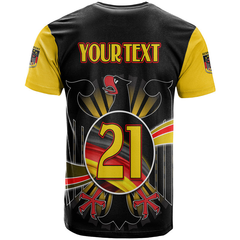 Custom Germany Football Black Eagle Jersey Deutschland Champion T-Shirt Graphic Tee