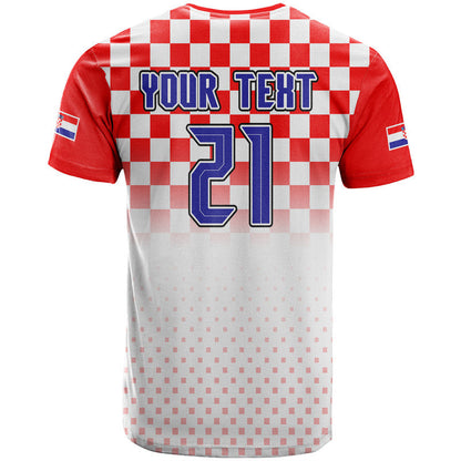 Custom Croatia Hrvatska Football Vibe T-Shirt Graphic Tee